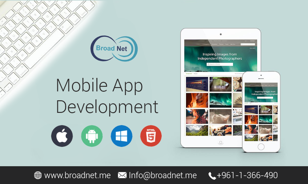 Discussing the steps step by step BroadNet Technologies take in while developing a mobile app